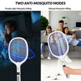 thumbnail image 4 of WBM Electric Bug Zapper, Portable Insect Killer, LED Light Fly Swatter for Home & Outdoor Use, White, 4 of 6