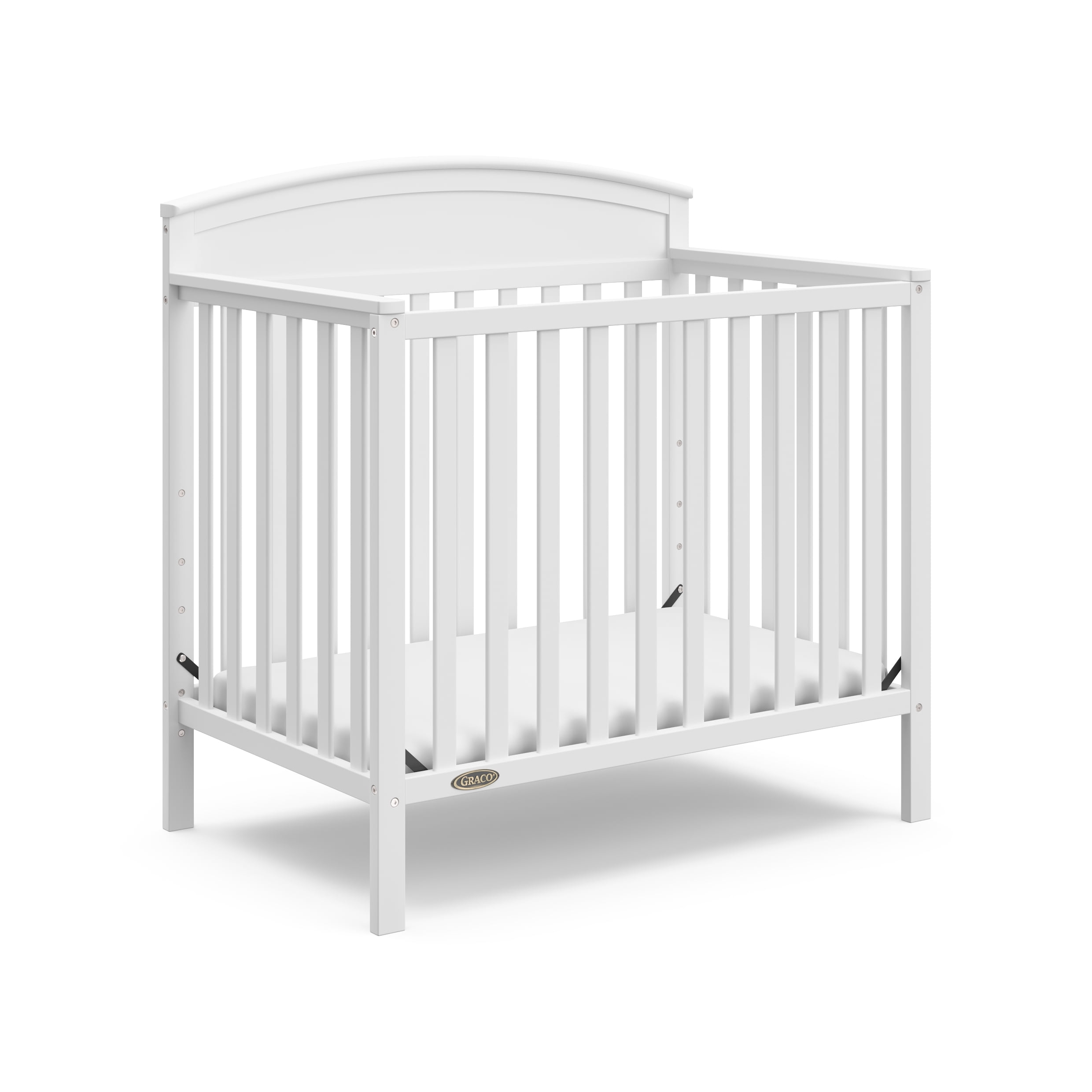 Graco Benton 4-In-1 Convertible Mini Baby Crib, White