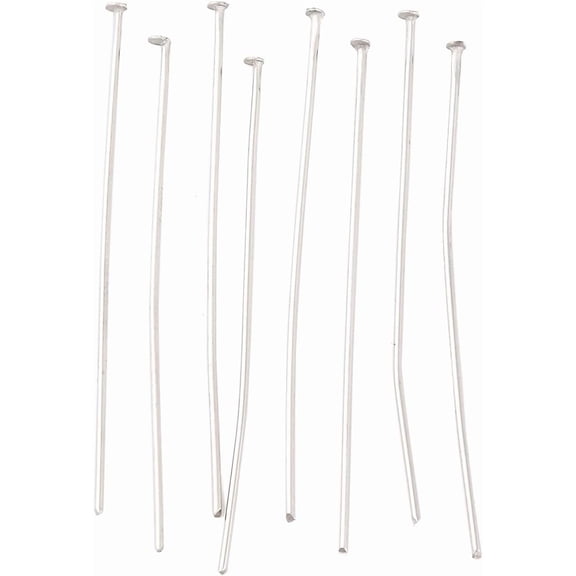 100 Pcs Flat Head Pins Resistant Stainless Steel Flat Head Pin Jewelry Findings Metal End Headpins Long End Head Pin