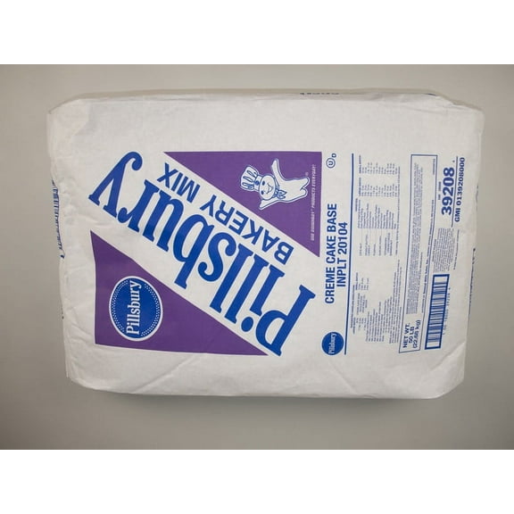 (Price/CASE)Pillsbury Bakery Mix Creme Base Cake Mix 50 Pounds Per Bag - 1 Per Case
