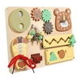 thumbnail image 2 of Tablero de actividades para niños, juguete sensorial de madera, juguete educativo para preescolares, bebés, vacaciones, niños pequeños, niñas., 2 of 9