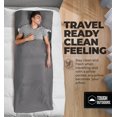 thumbnail image 6 of Tough Outdoors Sleeping Bag Liner - Adult Sleep Sack for Backpacking, Hotels & Hostels - Lightweight Camping Sheets, Gray, 6 of 6