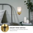 thumbnail image 6 of Design House 588814-SG Lydia Transitional 1-Light Indoor Wall Light Dimmable with a White Frosted Glass Shade and Twist On/Off Switch for Hallway Foyer Bathroom, Satin Gold, 6 of 20