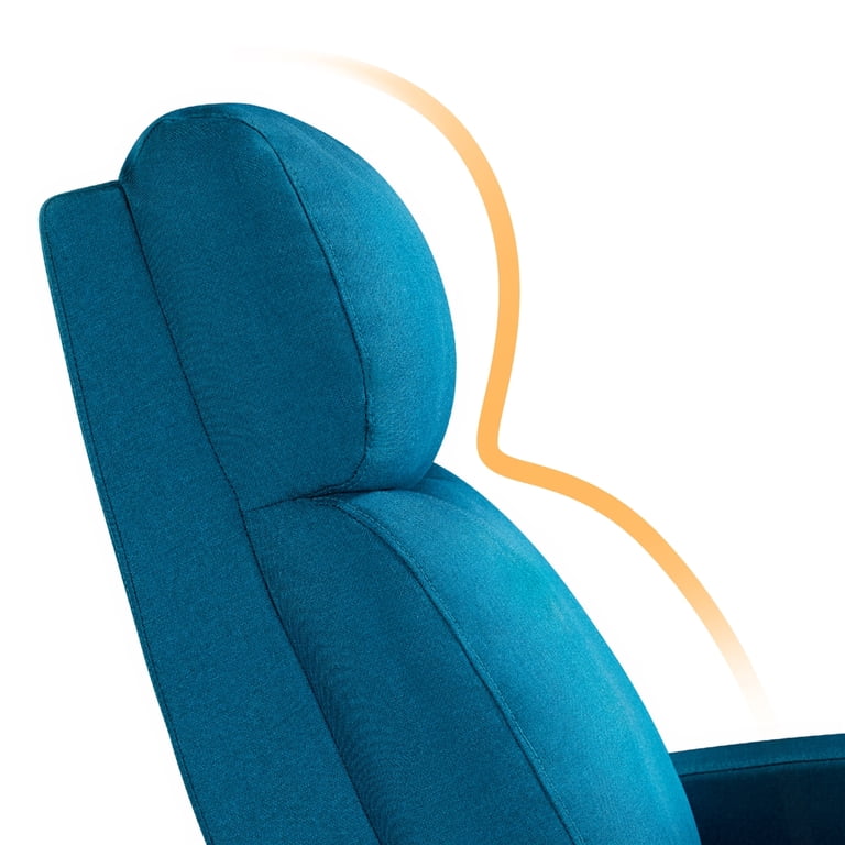 Yaheetech Modern Fabric Recliner, Blue with Pocket Springs photo 8