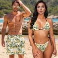 thumbnail image 3 of Uourmeti Matching Swimsuits for Couples Watercolor Lemon Bikini Sets for Women 2-Piece Swimsuit Couples Swimwear Couples Matching Bathing Suits, 3 of 6