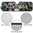 thumbnail image 5 of Uorisanigo Windshield Sun Shade for Jeep Wrangler Rubicon Sahara TJ JK JKU 2 Door & 4 Door, Panda Print American Flag Front Window Sun Visor for UV Rays & Heat Protection, Windshield Sunshade, 5 of 7