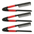 thumbnail image 2 of Hair Straightening Comb, Portable Rounded Comb Teeth V Shaped Straight Comb 3Pcs Safe High Temperature  Multipurpose  For Knotty Hair, 2 of 8