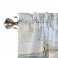 thumbnail image 4 of Modern Abstract Valances for Windows Farmhouse Kitchen Curtains Valances Rod Pocket Valance Curtains for Kitchen Windows Blue Brown Color Blocks Window Valances for Bathroom Bedroom 42"x18", 4 of 6
