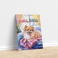 thumbnail image 3 of Watercolor Hello Winter Pomeranian Chill Christmas Welcome Vertical Matte Canvas Poster Pom Dog Lover Gifts Wall Art Home Decor - 00016, 3 of 5