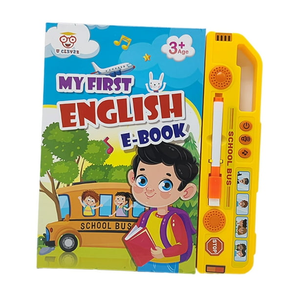 Libro de sonidos con palabras en inglés para aprendizaje temprano, libro de actividades, resistente y educativo, regalo de cumpleaños para niños y