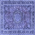 thumbnail image 1 of Ahgly Company Machine Washable Indoor Square Persian Blue Traditional Area Rugs, 8' Square, 1 of 4