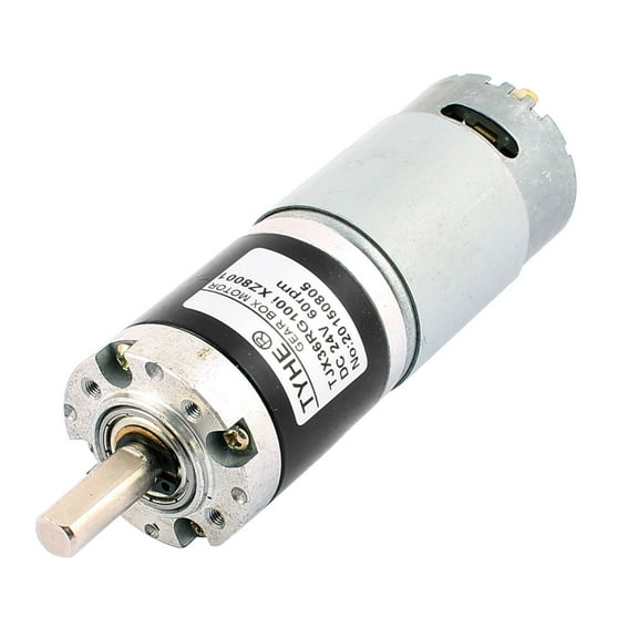 Unique Bargains DC 24V 60RPM High Torque 8mm Shaft Dia DC Geared Motor TJX36RG100i-ZX8001