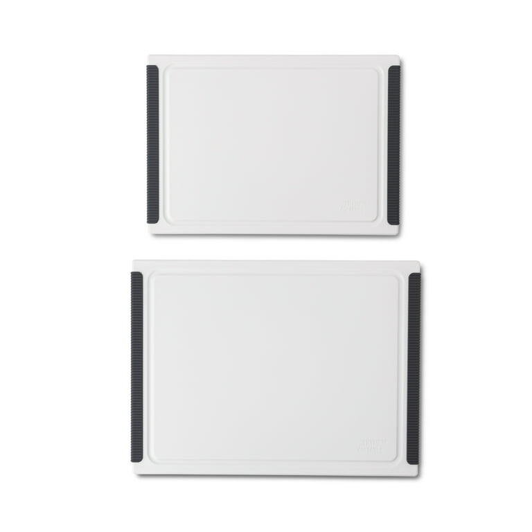 Thyme & Table 2-Piece Poly Cutting Board Set, White, 10 in x 14 in