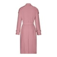 thumbnail image 5 of XFLWAM Women Trench Coats Double-Breasted Fall Fashion Windproof Classic Lapel Overcoat Thin Jacket with Belt Pink XL, 5 of 6