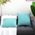 thumbnail image 2 of Unique Bargains 2-Pack 3D Corduroy Decorative Throw Pillow Covers Pale Blue 20" x 20", 2 of 8