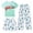 j-Light Blue, variant on LIIPEE Casual Graphic Pajamas For Girls Short Sleeve Tees Shorts Pants Pajama Set 3 Piece 3-12 Years