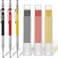 thumbnail image 1 of 3 Pcs 2mm Mechanical Carpenter Pencil Set with 36 Marker Refills and Sharpener, Woodworking Marking Tool Solid Deep Hole Construction Pencil, Extended Needle-Nose Tip for Use in Jobs, 1 of 7