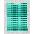 thumbnail image 1 of Ethnic Tapestry, Doodle Geometric Design with Stripes Triangles Lines and Spots Print, Wall Hanging for Bedroom Living Room Dorm Decor, 40W X 60L Inches, Teal Turquoise Yellow, by Ambesonne, 1 of 2