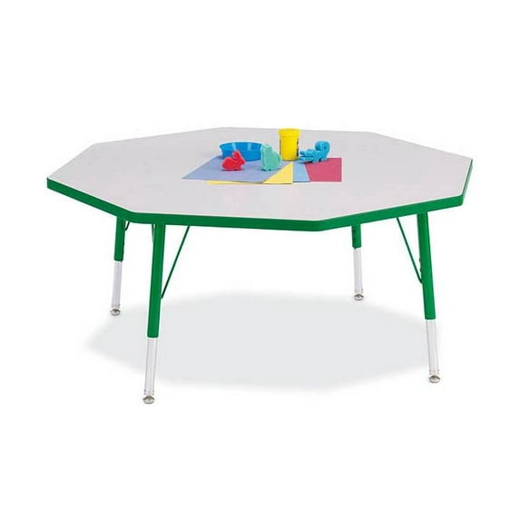 Rainbow Accents Kydz Octagon Activity Table (11 - 15 in. H - Green)