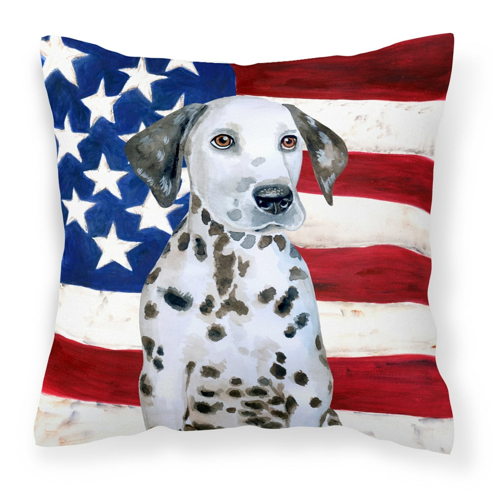 Dalmatian Puppy Patriotic Fabric Decorative Pillow - Walmart.com ...