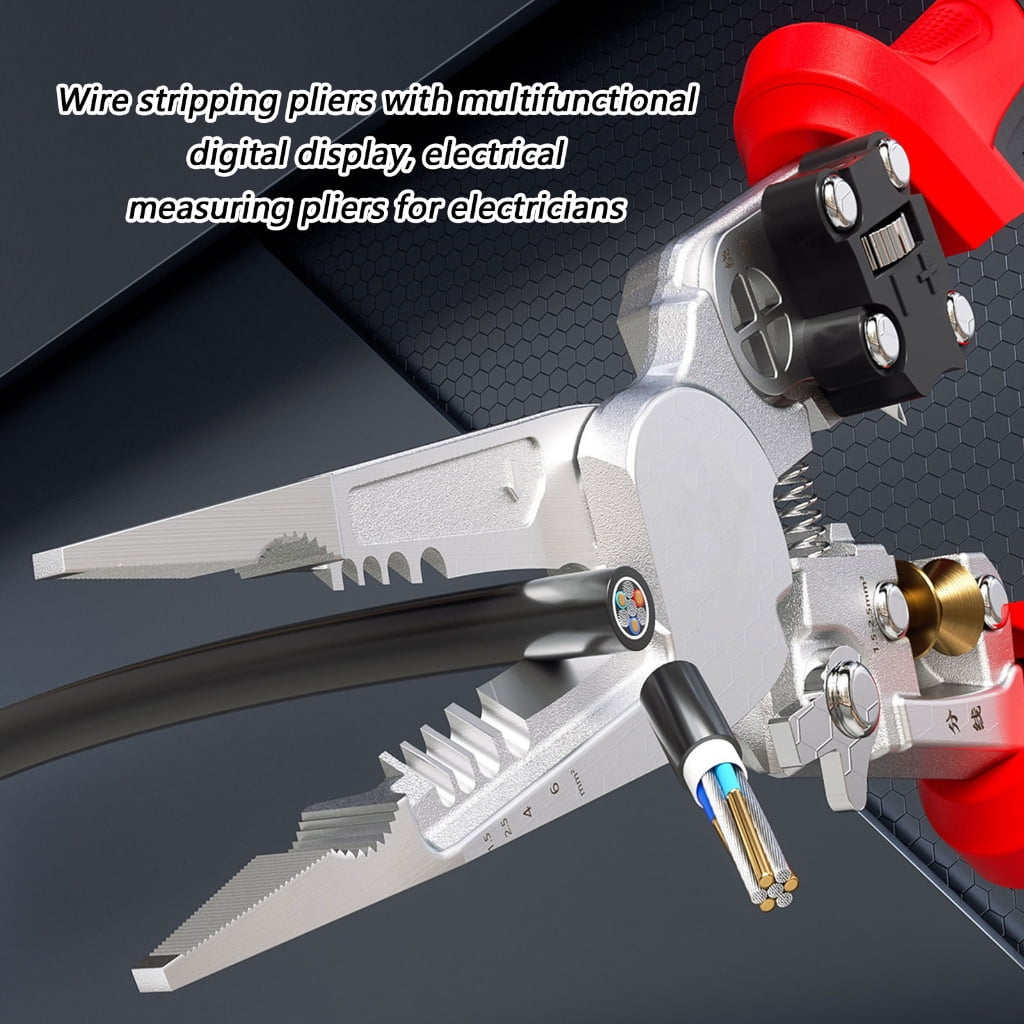 Electrician's Multiple Tool With Digital Display Accuracy Wire Cutter For Voltages Testing And Wire Processing