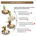 thumbnail image 7 of Candle Plate Holder Tray Round Wooden Decorative Candle Plate Small Farmhouse Table Centerpiece, 7 of 7