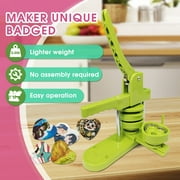 VIFERR DIY Heart Shaped DIY Full Metal Pin Button Maker Machine Installation-Free Button Maker Badge Punch Press with 100pcs Button Parts Easy to Use Best Gift for Kids Christmas Party Present (Green)