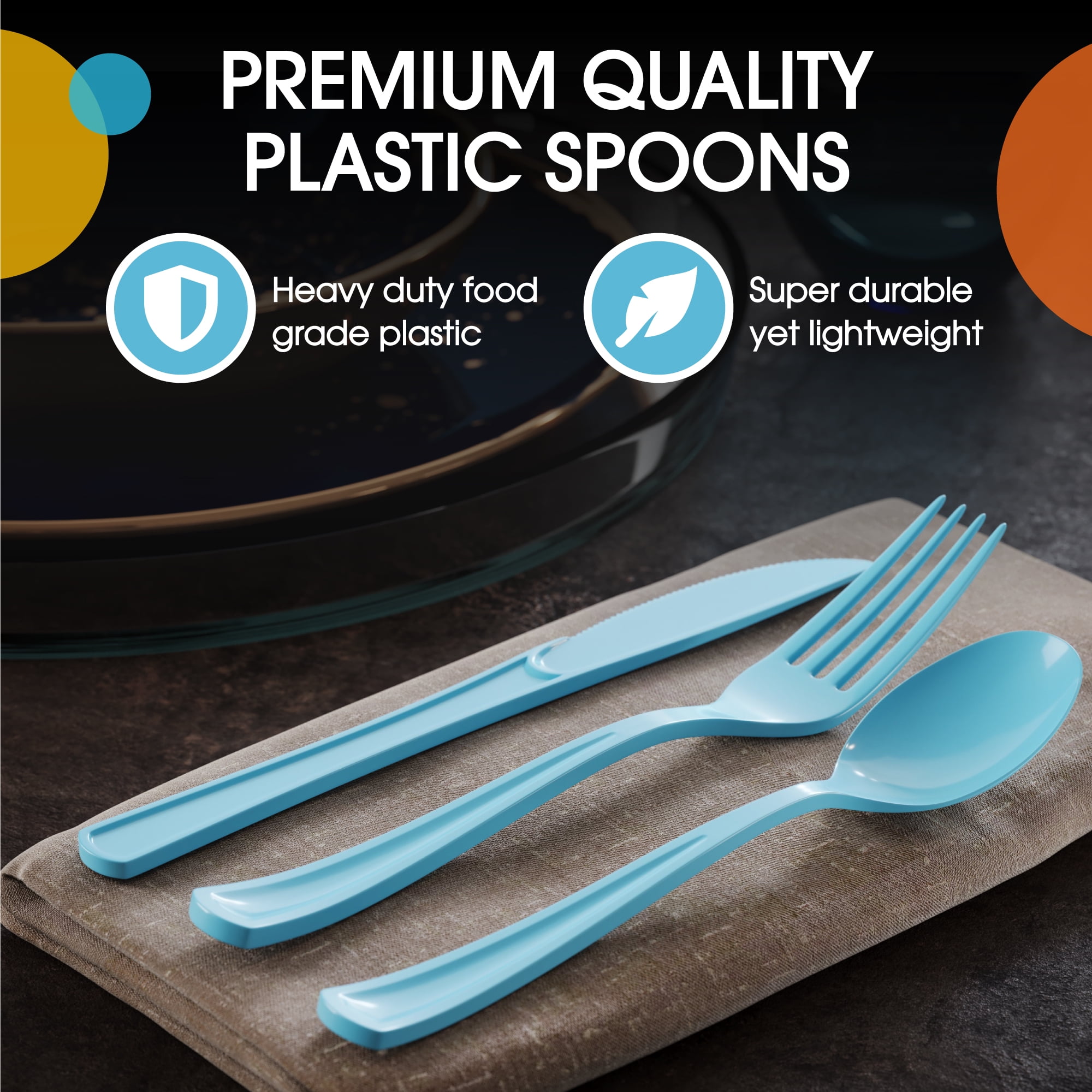 Blue / Clear Plastic 150 Gram Measuring Spoon