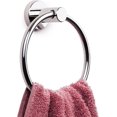 thumbnail image 7 of Silver Towel Ring, Bath Hand Towel Ring 304 Stainless Steel Round Towel Holder for Bathroom,2Pcs, 7 of 7