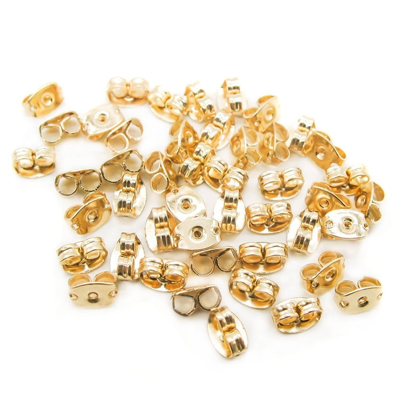 10PCS Earring Back Ear Nuts Jewelry Accessories Metal Earring Stopper Fittings