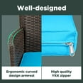 thumbnail image 5 of FDW Patio Furniture Sets 3 Pieces Wicker Bistro Set Outdoor ,Blue Cushion, 5 of 7