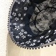 thumbnail image 4 of CoCopeaunts Black Bucket Hat for Women Soft Lace Flower Pearl Wide Brim Sun Hats Floppy Spring Summer Dress Ladies Basin Hat, 4 of 8