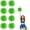 green, variant on 8 Pcs Cheerleading poms,pom poms Cheerleading with Finger Holes Metallic Foil Cheer Pom Pomsfor Dance, Matches, Team Spirit Sports (Black+Green)
