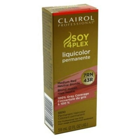 Clairol Professional Soy 4 Plex Liquicolor Permanent Hair Color, Medium Red Neutral Blond, 2 Fl