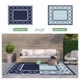 thumbnail image 2 of DEORAB 8'X10' Outdoor Rug Clearance Waterproof Patio Mat Reversible Plastic Camping Carpet,Navy Blue & Baby Blue, 2 of 6