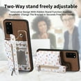 thumbnail image 6 of Allytech Wallet Case for Samsung Galaxy A53 5G, Upgrade RFID Blocking Floral Pattern Case for Girls Women Cards Holder Zipper Pocket Stand Slim Fit Phone Case for Galaxy A53 5G - Brown, 6 of 9
