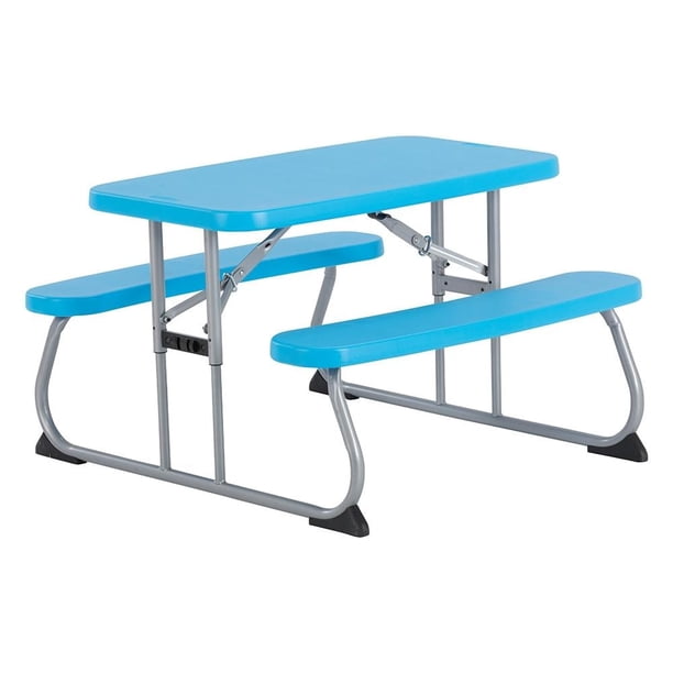 Mesa de Picnic Lifetime con Bancas para Niños Azul