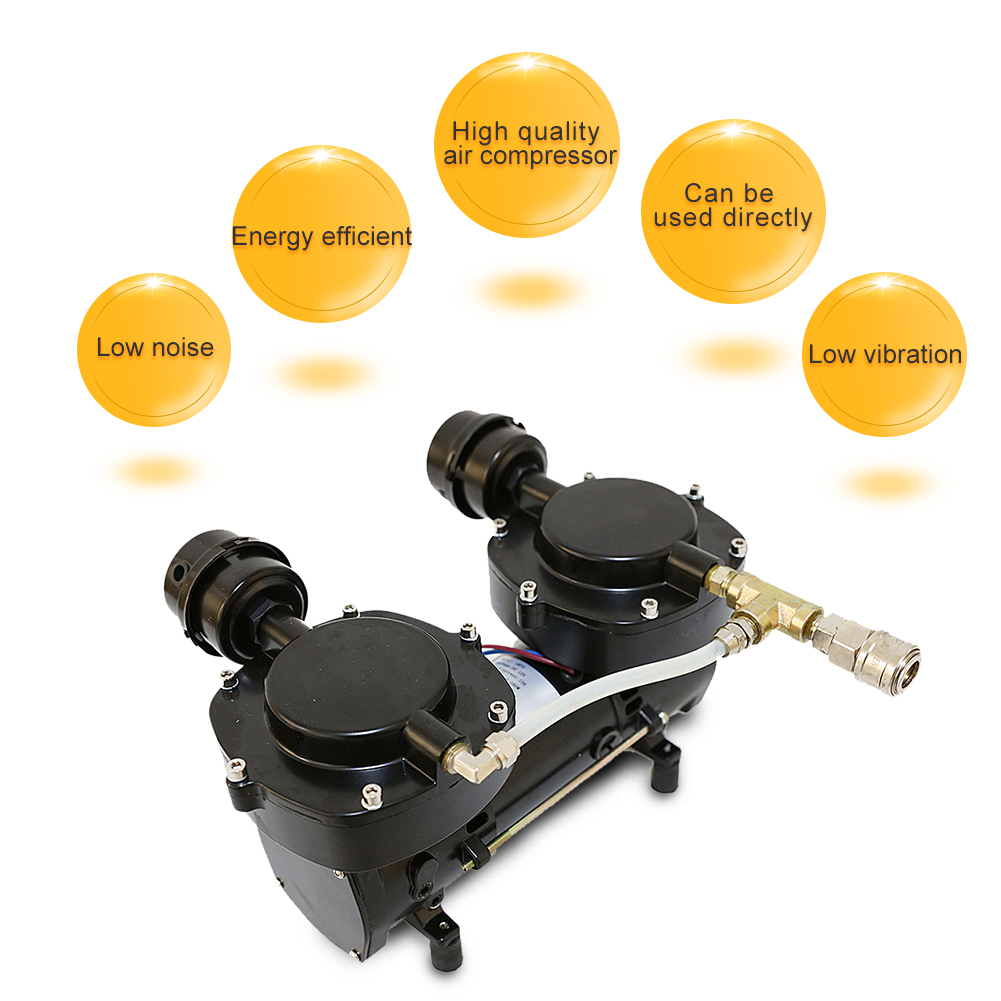 HPDAVV Snorkeling Air Compressor 3rd Lung 3pcs Set with 50ft ABS Breathing Hose & Diving Regulator Powered by 12V DC Battery