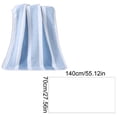 thumbnail image 3 of Menrkoo Corals Fleece Bath Towel Wide Stripe Designs Highly Absorbent With Reinforced Edges Suitable For Both Men And Women For Drying Off After Showering Or Washing Blue Free Size, 3 of 6