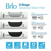 Brio Bottleless Water Dispenser with 3-Stage Filtration, Self-Cleaning, Paddle Dispensing, Hot & Cold, LED Indicator Lights, Black