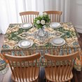 thumbnail image 3 of Boho Table Cloth Waterproof Tablecloths, Green Brown Ethnic Tribe Abstract Vintage Western Tablecloth Dining Table Cover for Kitchen Party Tabletop Outdoor, Rectangle Tablecloth 60x84 Inch, 3 of 9