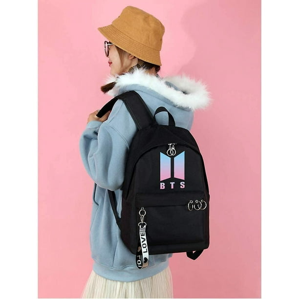 Mochila Kpop Fashion Bts mochila universitaria mochila escolar Jimin Suga Jin Jhope Rm Jung Kook V mochila informal para Fans mercancia Bts Walmart en linea