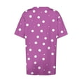 thumbnail image 5 of Women Tops under $5! Cagogo Plus Size Henley Shirts for Women Summer Trendy V Neck Loose Fit Blouses Polka Dots Dressy Short Sleeve Flowy T-shirts Outfits, 5 of 5