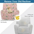 thumbnail image 4 of FOR U DESIGNS Gingerbread Man Christmas Tree Pattern Recliner Chair Covers with Arms, Wear-Resistan Recliner Armchair Covers Polyester Reclining Slipcovers Christmas Decor with Elastic Bottom, 4 of 8