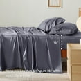 thumbnail image 4 of Rayon Derived from Bamboo Sheets Queen Size Set Cooling Sheets for Hot Sleepers Breathable & Soft Queen Bedsheets Deep Pocket Up to es Bedsheet & Pillowcase Sets, 4 of 8