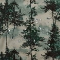 thumbnail image 5 of Awypu Bathroom Decoration Waterproof Shower Curtain Indigo Hill Forest Pine Trees Nature Woodland Mountain Print White, 5 of 7
