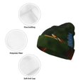 thumbnail image 3 of Kdxio Hybrid Parrot in the Forest Winter Beanie for Men Women Beanie Knit Hat Cuffed Cap Beanie Knit Chunky Snow Cap, 3 of 6
