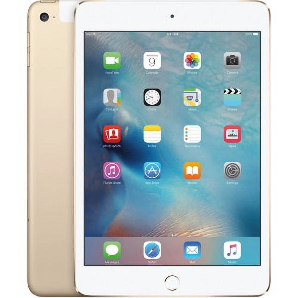 Apple iPad Mini 4 A1550 16GB Gold (WiFi + Cellular Unlocked) 7.9 