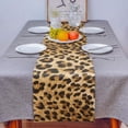 thumbnail image 3 of Cotton Linen Dining Table Runner Leopard Print Wildlife Safari Decorations Big Cat Theme Non-Slip Heat Resistant Table Runners for Family Dinner Kitchen Table,16x72 Inch, 3 of 7