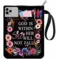 thumbnail image 1 of Funda protectora para libros con estampado floral, lavable, de tela, con cremallera y bolsillo adicional. Ideal para cuadernos y libros de bolsillo., 1 of 9